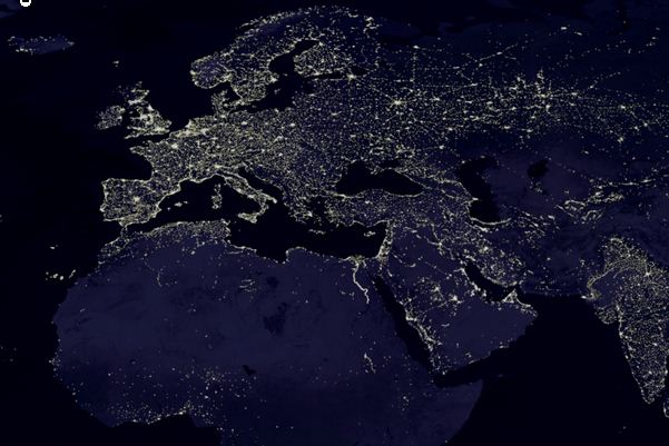 Lichtverschutzung Europa